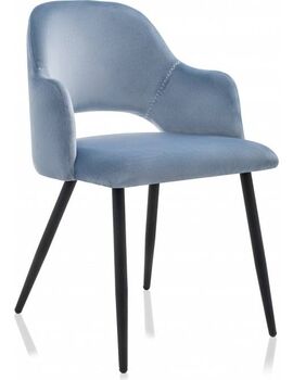 Купить Стул-кресло Konor голубой, черный, Цвет: голубой
