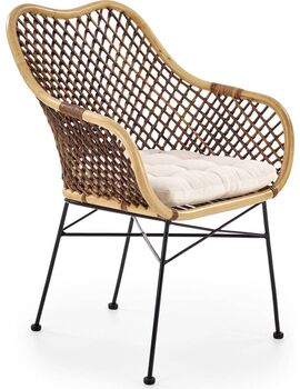 Купить Стул-кресло Halmar K336 натуральный, черный, Цвет: натуральный