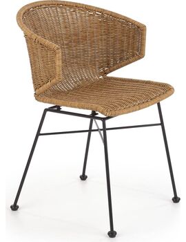 Купить Стул-кресло Halmar K407 натуральный, черный, Цвет: натуральный