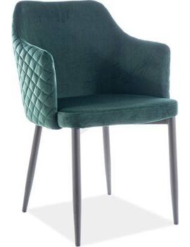 Купить Стул-кресло Signal Astor Velvet зеленый, черный, Цвет: зеленый