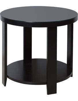 Купить Журнальный стол Jazz круглый, массив дерева, МДФ, 50 x 50 см, Варианты цвета: черный