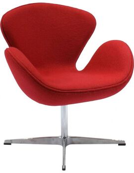 Купить Кресло Swan Chair, кашемир, красный, Цвет: красный