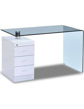 Купить Стол F-306-650 прямоугольный, стекло, стекло, 125 x 65 см, Варианты цвета: прозрачный