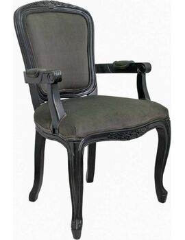 Купить Стул-кресло Gran arm black серо-коричневый, черный, Цвет: серо-коричневый