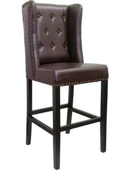 Купить Барный стул Skipton PU коричневый, черный, Цвет: коричневый