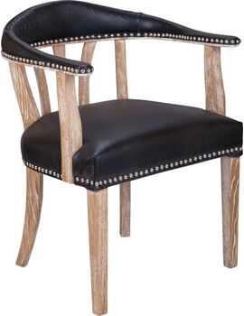 Купить Стул-кресло Tanner black leather, Цвет: черный