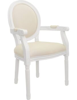 Купить Стул-кресло Volker arm white бежевый, белый, Цвет: бежевый
