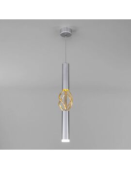 Купить Подвесной светодиодный светильник Eurosvet Lance 50191/1 LED матовое серебро/матовое золото