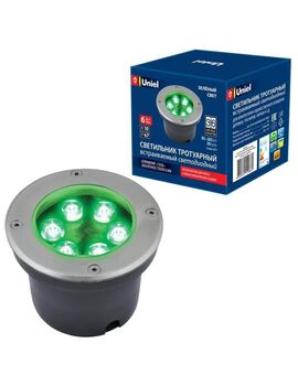 Купить Ландшафтный светодиодный светильник Uniel ULU-B11A-6W/Green IP67 Grey UL-00006822