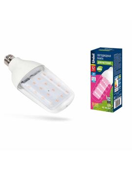 Купить Лампа светодиодная для растений Uniel E27 12W прозрачная LED-B82-12W/SPBR/E27/CL PLP33WH UL-00007647