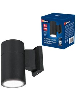 Купить Уличный настенный светодиодный светильник Uniel ULU-S21A-3W/4000K IP65 Black UL-00006801