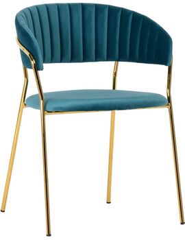 Купить Стул-кресло Turin золото, Цвет: бирюзовый