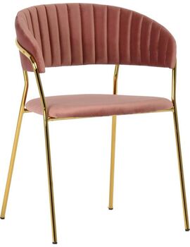Купить Стул-кресло Turin золото, Цвет: розовый