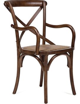 Купить Стул-кресло Cross коричневый, темное дерево, Цвет: коричневый