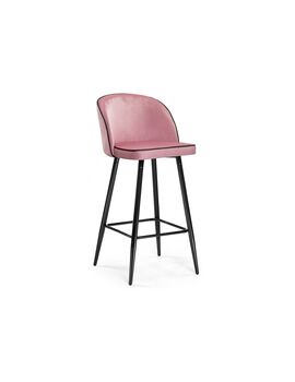 Купить Барный стул Zefir розовый, черный, Цвет: розовый