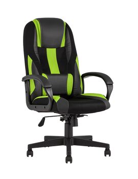 Купить Кресло игровое TopChairs ST-CYBER 9 зеленый, Цвет: черный/зеленый