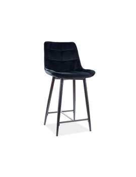 Купить Барный стул Signal CHIC H-2 VELVET черный, Цвет: черный