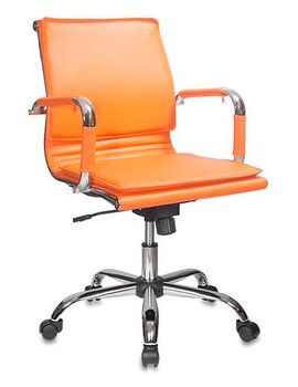 Купить Кресло руководителя Бюрократ CH-993-LOW оранжевый, Цвет: оранжевый