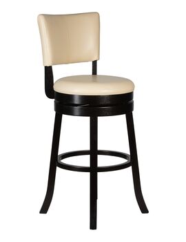 Купить Вращающийся полубарный стул DOBRIN JOHN COUNTER (капучино, кремовый) экокожа кремовый/черный