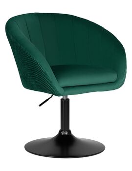 Купить Кресло дизайнерское DOBRIN EDISON BLACK (зеленый велюр (1922-9)) велюр зеленый/черный