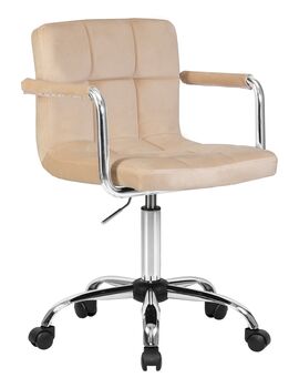Купить Офисное кресло для персонала DOBRIN TERRY (бежевый велюр (MJ9-10)) бежевый/хром