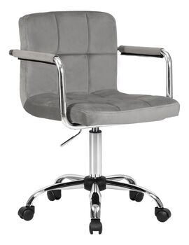 Купить Офисное кресло для персонала DOBRIN TERRY (серый велюр (MJ9-75)) серый/хром