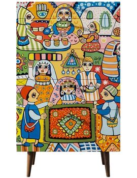 Купить Комод Berber высокий "Берберский рынок", Варианты цвета: Берберский рынок