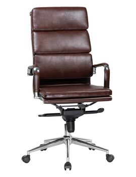 Купить Офисное кресло для руководителей DOBRIN ARNOLD (коричневый) коричневый/хром