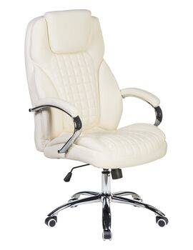 Купить Офисное кресло для руководителей DOBRIN CHESTER (кремовый) бежевый/хром