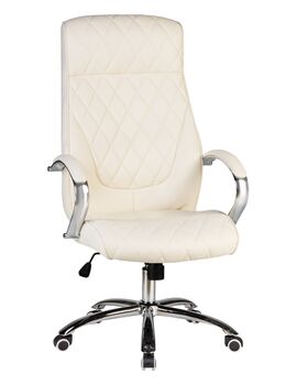 Купить Офисное кресло для руководителей DOBRIN BENJAMIN (кремовый) бежевый/хром