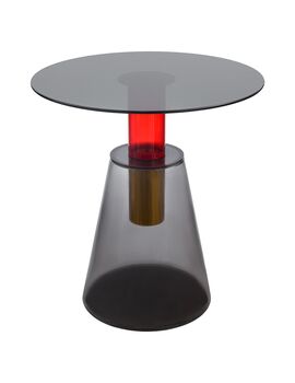Купить Столик кофейный Amalie 60 см серый/красный, Варианты цвета: серый прозрачный, Варианты размера: 60