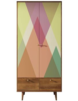 Купить Шкаф двухстворчатый Berber "Треугольники", Варианты цвета: Треугольники