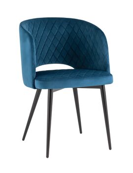 Купить Стул-кресло Дарелл велюр синий, Цвет: синий