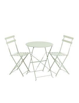 Купить Комплект стола и двух стульев Бистро светло-зеленый, Цвет: светло-зеленый
