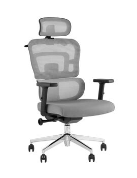 Купить Кресло офисное TopChairs Techno серый, Цвет: серый