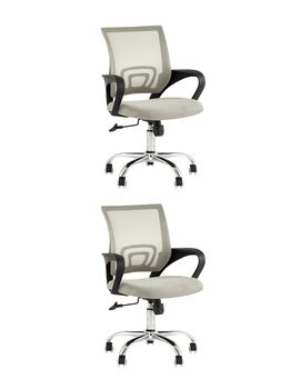 Купить Кресло офисное TopChairs Simple New серый 2 шт, Цвет: серый