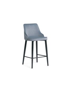 Купить Барный стул Атани серо-синий / черный, Цвет: серый