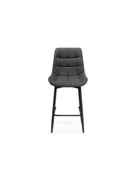 Купить Барный стул Алст К крутящийся темно-серый / черный, Цвет: серый
