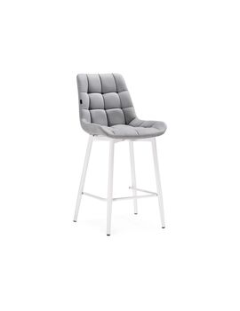 Купить Барный стул Алст светло-серый / белый, Цвет: светло-серый