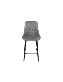 Купить Барный стул Баодин К Б/К крутящийся темно-серый / черный, Цвет: серый