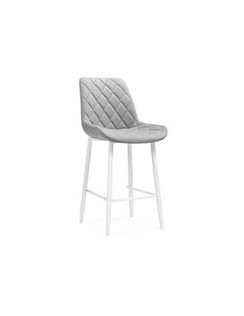 Купить Барный стул Баодин К Б/К светло-серый / белый, Цвет: серый