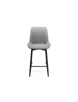 Купить Барный стул Седа К крутящийся светло-серый / черный, Цвет: серый