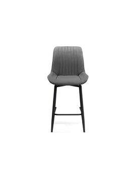 Купить Барный стул Седа К крутящийся темно-серый / черный, Цвет: латте