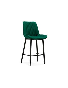Купить Барный стул Седа велюр зеленый / черный, Цвет: зеленый