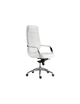 Купить Компьютерное кресло Isida white / satin chrome, Цвет: белый