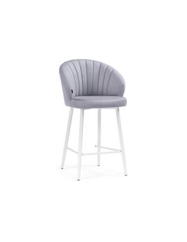 Купить Барный стул Полубарный стул Бэнбу velutto 49 / белый, Цвет: серый-1