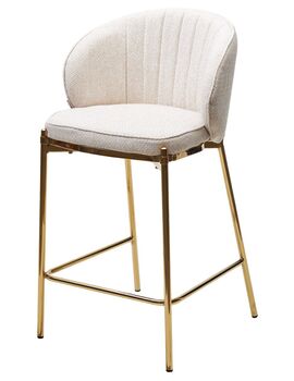 Купить Полубарный стул WENDY TRF-11 светло-бежевый, ткань золотой каркас, Цвет: светлый