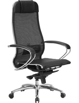 Купить Кресло офисное Samurai S-1.04 плюс черный, хром, Цвет: черный/хром