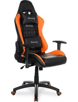 Купить Кресло игровое BX-3827 оранжевый, черный, Цвет: оранжевый/черный/черный