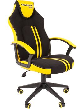 Купить Кресло игровое Chairman Game 26 желтый, черный, Цвет: желтый/черный/черный
